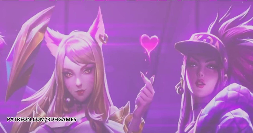 3D-Hentai Games: Black Pink - How you like that เต้นเปลือยกาย, Ahri, Akali, Evelynn, Kaisa, เต้นอีโรติก 3D