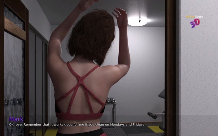 3D Cartoon Porn: 내 기숙사 3 - 의붓여동생 마크와 샤워하면서 자위하는 Emma 판타지