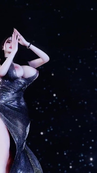 Glossy Korean-style Beauty, Seductive Evening Gown, High Heels, Big Boobs, Big Butt, Shaved Pussy, Tight Pussy