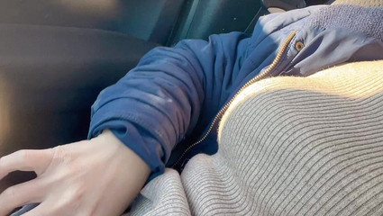 Thumbnail of She Open Hairy Pussy in the Car Then Go Outside Piss