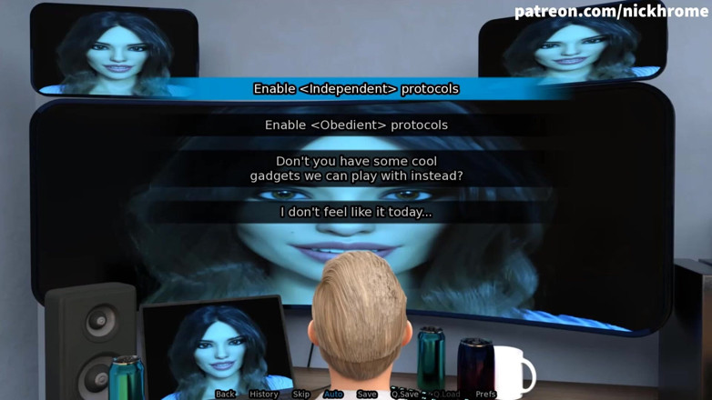 Visual Novels: SexBot 27 - getting hard at breakfast