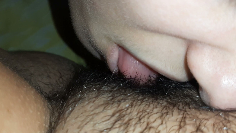 Lesbian-illusion: I Press Her Head Closer to My Hairy Pussy with...