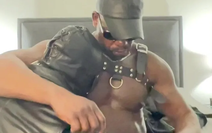 Black smoking muscle stepdad: Interracial BDSM Whipping Titplay &amp; Wank Session