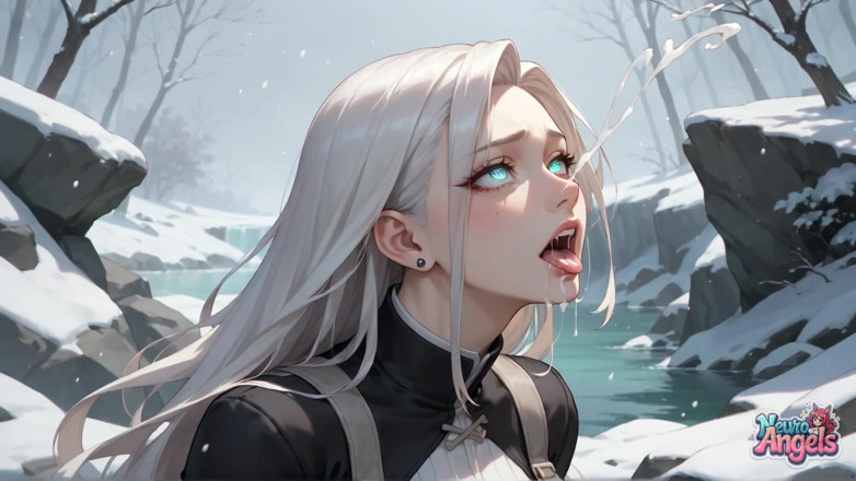 NeuroAngels: Orgasme pancutan mani snowy snowy awek sekolah dengan susu beku