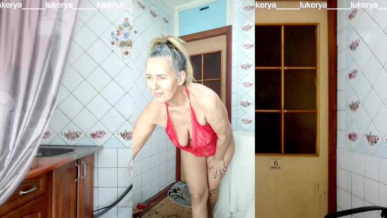 Lukerya: Para fetichistas, Lukerya combina roupas vermelhas incongruentes