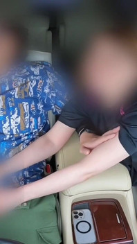 The Husband Is Watching the Game. a Married Woman Hurriedly Gives a in the Car