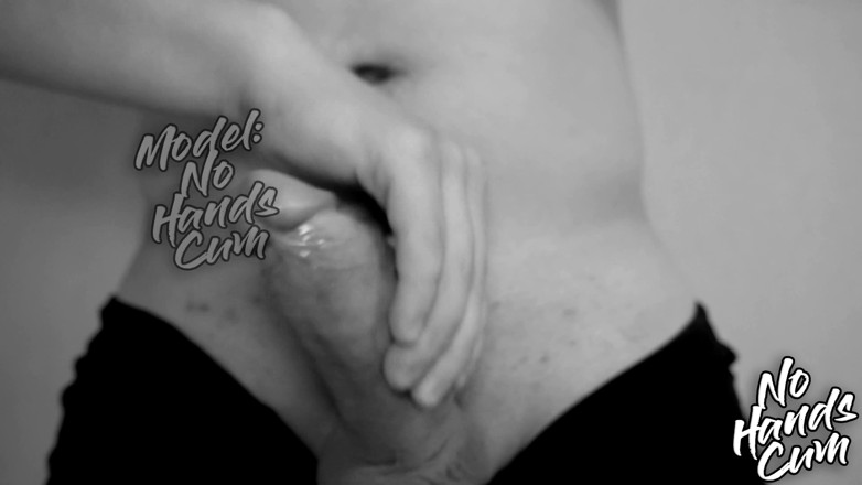 Cum no hands: Male orgasm big cock retro vintage style without touching cock...