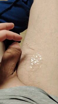Teasing My Cock Head and Cumming on My Leg