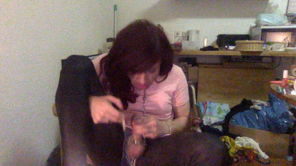 Horny TS: Samo saje sissy