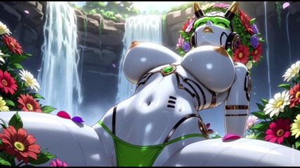 Hot girl dancing: 95 Çiçekli kız arkadaşım seksi poz veriyor (ai animasyon)