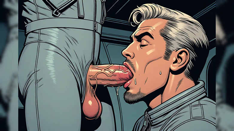 Blowjob: Seni komik mengisap astronaut gay