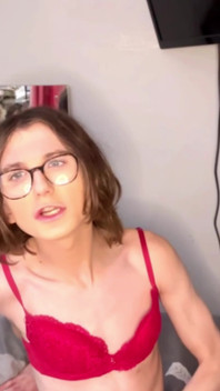 Naughty Teen Trans Girl Fucks Her Tight Teen Pussy with Vibrator