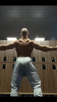 Sweaty Flexing After Training