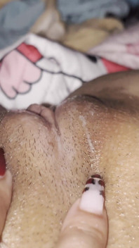 Sexy Roommate in Short Pajamas Fingers Herself Until Orgasm