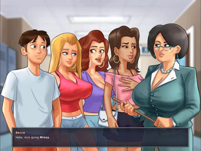 Cartoon Play: Summertime Saga part 166 - rebut rambut blonde dan kongkek jalang kolej...