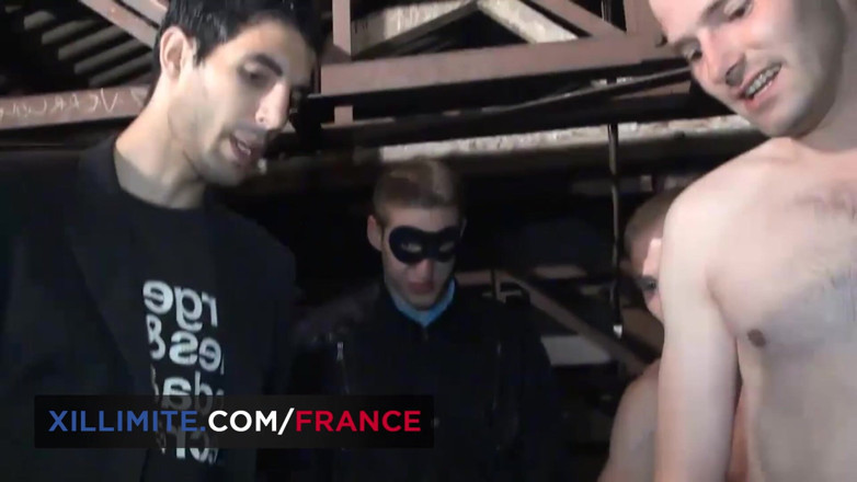 Made In France: Gang bang with young brunette Daphnée
