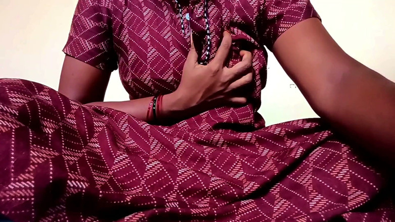 Ammukutty88: Ammu squeezes her breasts while wearing her nightie, turning up...