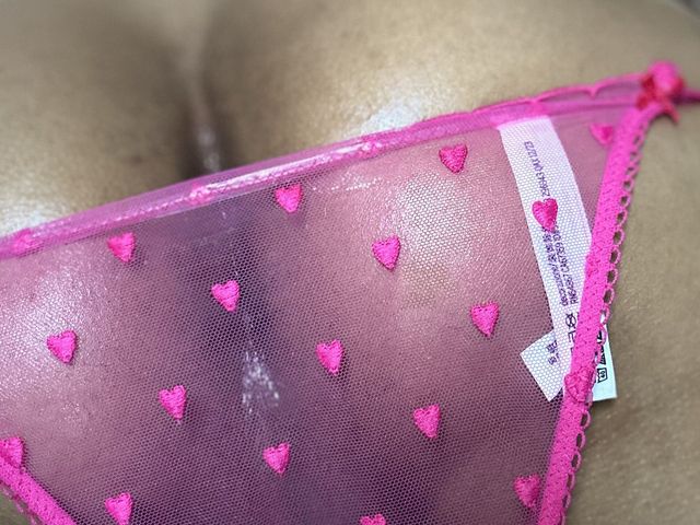 Hot Black Sexy Transboy in Pink Lace Thong Tease (full Video) (Black Twink Curves)