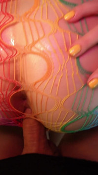 Homemade Sex Tape: Horny GF with Huge Tits in Fishnet Sucks & Fucks in Doggy with Loud Moans - Lilykoti