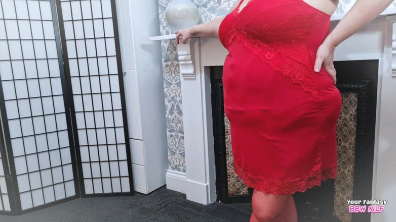 BBW_Wife: Matura matrigna Jane in basco e calze