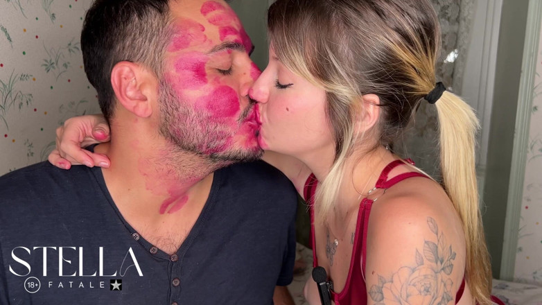 Stellafatale: Non stop rtěnka mu líbá po celé tváři