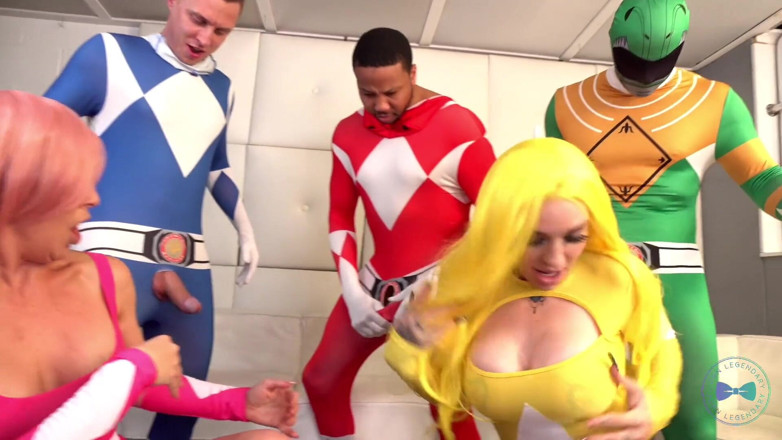John Legendary: Cosplay, power-ranger-orgie mit dicken titten