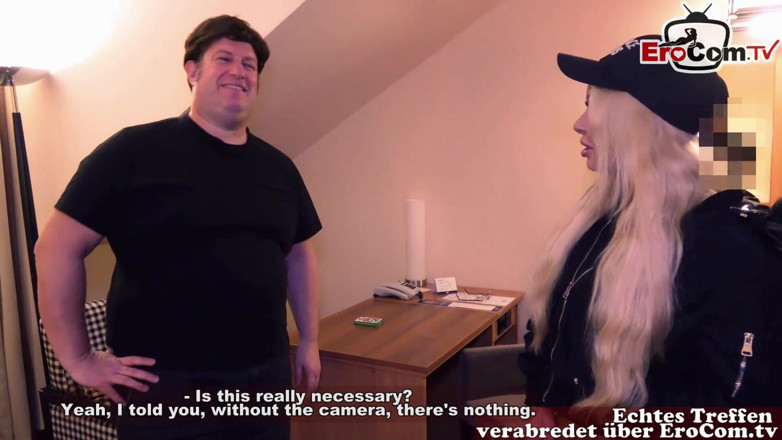 EroCom: German female muscle teen with blond hair fucks fat man