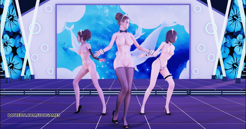 3D-Hentai Games: Pembantu rumah seksi yang hurly burly tarian bogel 4K