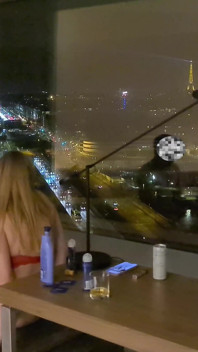Amaris the Tourist Enjoys the View with a Big Orgasm