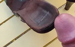 Jerking my cock and cumming on shoes