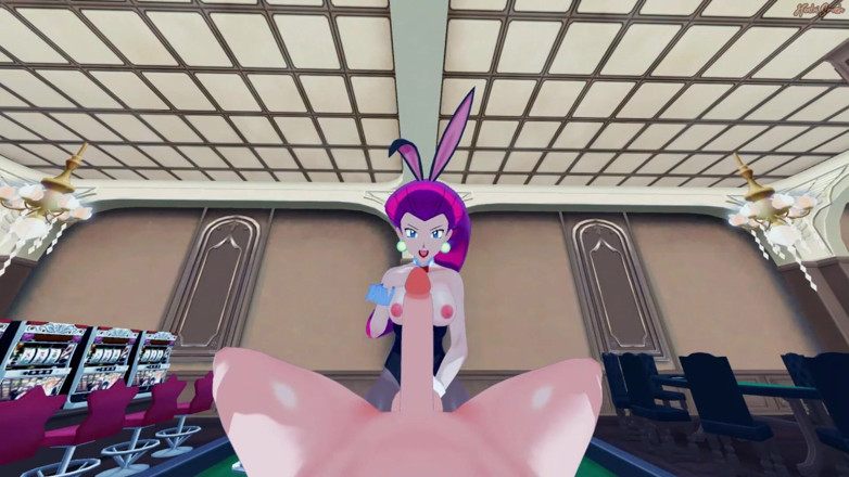 Hentai Smash: Jessie del Team Rocket follada en primer plano por ti...