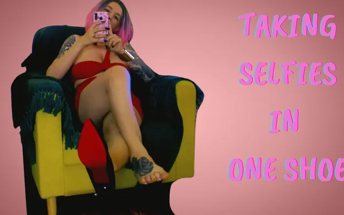 Lady_Angela: Lady Angela Taking Selfies in One Shoe- Red Bottom Shoes...