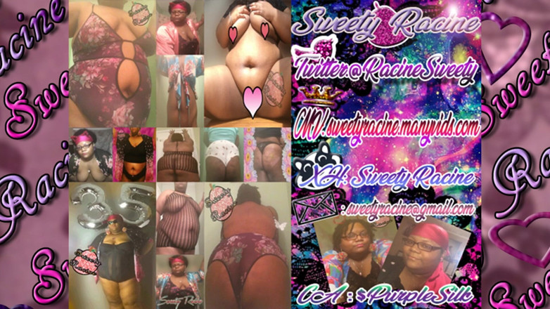 Sweety Racine: SSBBW smokes outside