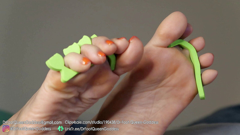 Dr. Foot Queen Goddess: Pedi vaječná pedikúra (oranžová) část 5