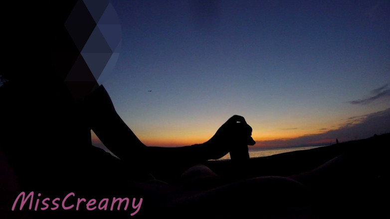 Miss Creamy: Dick Flash French Teacher MILF Risky Beach Blowjob Maspalomas Nude...
