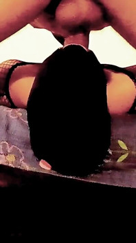 Upside-down kutas i dildo gardło ring-zakneblowane usta Szeroko otwarte niewolnik dziwka -z dwóch kątów