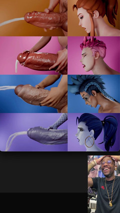 L6RD7BLU3 FUTA: Wiele Overwatch transpłciowe dziwki szarpanie się i orgazm w tym...