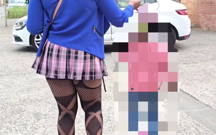 Belle: Ebene Sexy Sans Culotte Dans La Rue