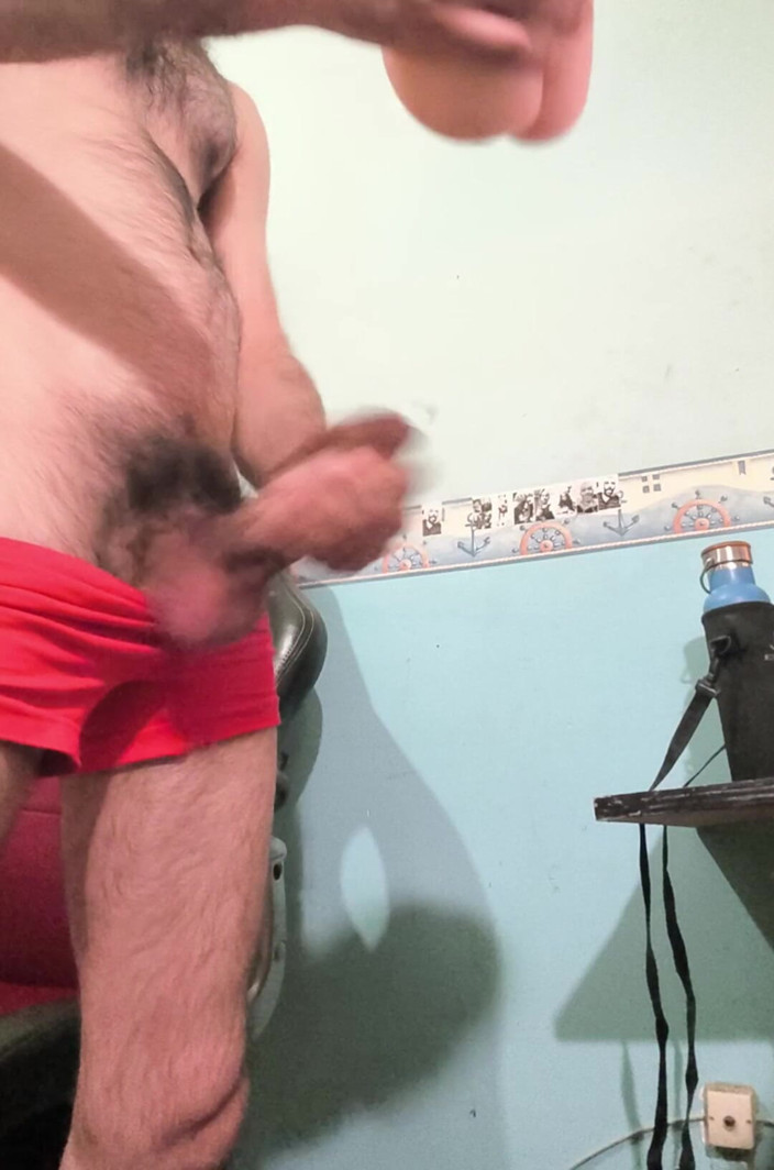 The girls' cave of fear: Fucking a Rubber Pussy Standing up