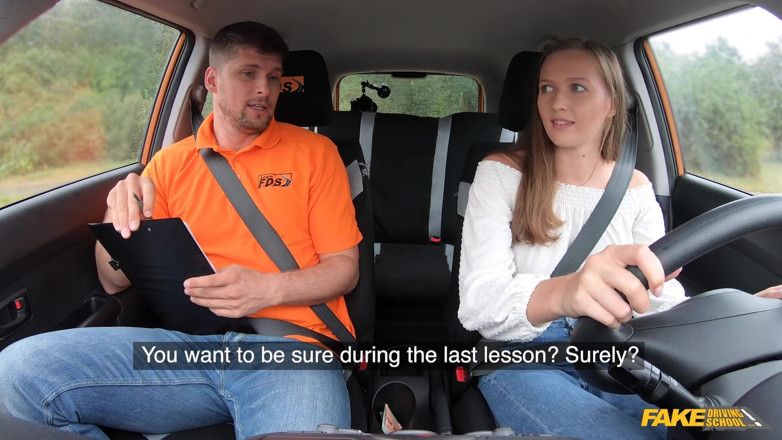 Fake Driving School: Pass Me to See My Perfect Tits