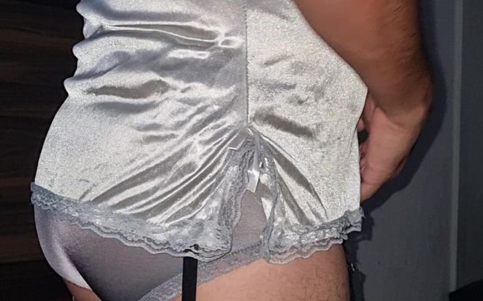 Sexy shinny clothes: Nylon kim loại màu xám gợi cảm trượt với quần...
