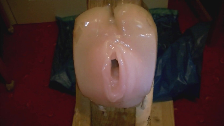 Mark Hannes: Fleshlight Stand fuck hand wank masturbace 052013