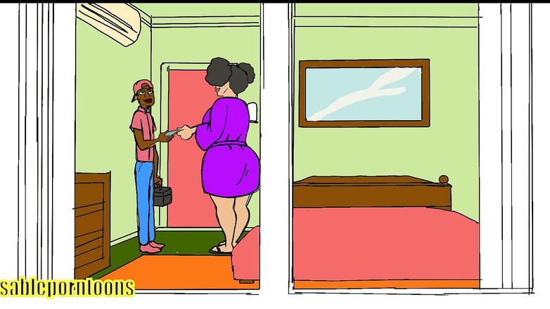 Ebonyhentai: Velký péro Údržbář šuká tlustou ebenovou redbone