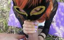 Virgin Lux: Fremder fickte catwoman in den mund, nachdem er im wald...
