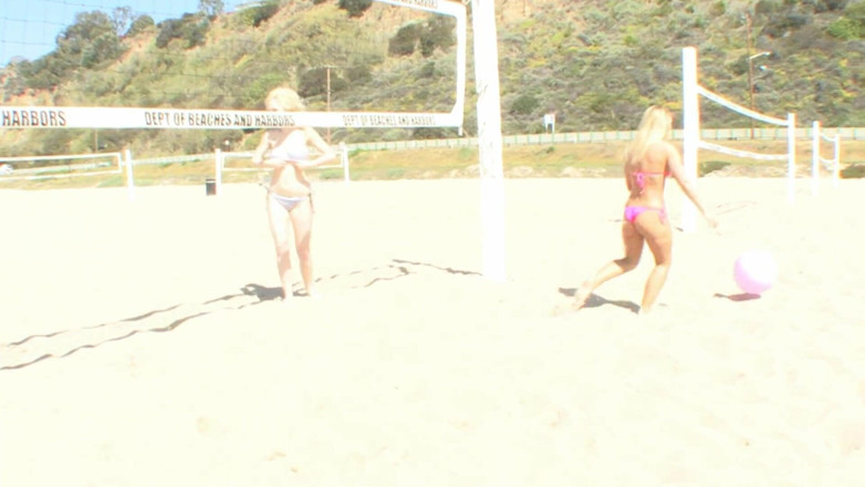 LesbianFantasies: Hot Lesbian Action with Two Blondes in the Living Room