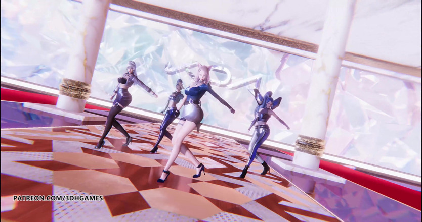 3D-Hentai Games: KDA - altro spogliarello Ahri Akali Evelynn Kaisa Kda Seraphine tutto...