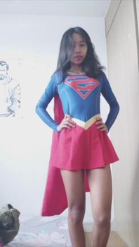 Cosplay Super Girl Riding Dildo