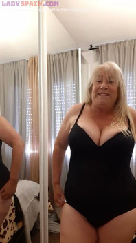 Fina Dresses in a Lace Outfit. Huge Bouncing Tits