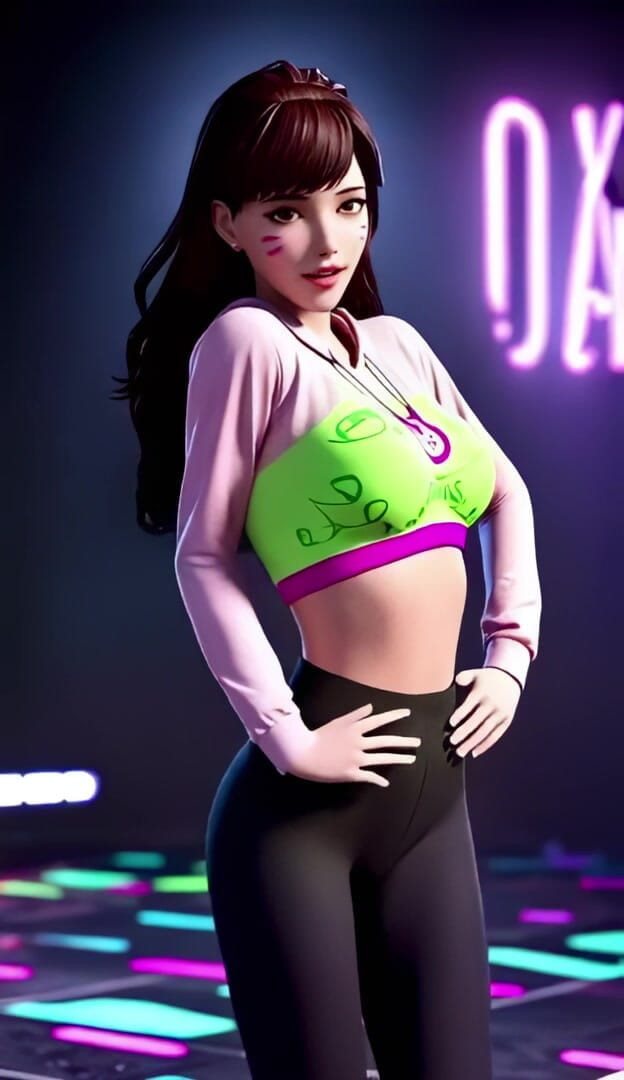 3D-Hentai Games: D.va Fiery Fire Dance (2ne1 - Oheň)