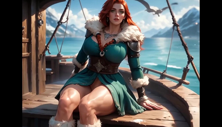 Horny van stevie: Vikingská bohyně šuká na Drakkar Ai